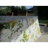 Nappe Rectangulaire en Coton Plastifié Design CITRON 100% Hydrofuge... Fabriquée en ITALIE.!!!!