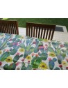 Rectangular Tablecloth in Plasticized Cotton with Cactus Pattern in All Sizes....MADE IN ITALY!!!!
