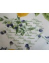 Rectangular Tablecloth in Plasticized Cotton LEMON Design 100% Water Repellent... Made in ITALY.!!!!