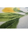 Nappe Rectangulaire en Coton Plastifié Design CITRON 100% Hydrofuge... Fabriquée en ITALIE.!!!!