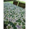 Plasticized Cotton Tablecloth with IVY Design 100% WATERPROOF Made in ITALY