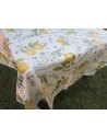 Rectangular Tablecloth in Plasticized Cotton LEMON Design 100% Water Repellent... Made in ITALY.!!!!