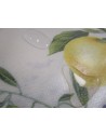 Nappe Rectangulaire en Coton Plastifié Design CITRON 100% Hydrofuge... Fabriquée en ITALIE.!!!!