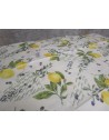 Nappe Rectangulaire en Coton Plastifié Design CITRON 100% Hydrofuge... Fabriquée en ITALIE.!!!!