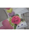 Parure de lit double en impression numérique ROSES ET COEURS 100% coton ITALIEN..!!!!