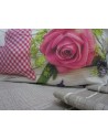 Parure de lit double en impression numérique ROSES ET COEURS 100% coton ITALIEN..!!!!