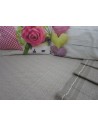 Parure de lit double en impression numérique ROSES ET COEURS 100% coton ITALIEN..!!!!