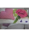 Parure de lit double en impression numérique ROSES ET COEURS 100% coton ITALIEN..!!!!