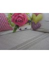 Parure de lit double en impression numérique ROSES ET COEURS 100% coton ITALIEN..!!!!