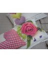 Parure de lit double en impression numérique ROSES ET COEURS 100% coton ITALIEN..!!!!