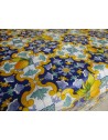 Nappe rectangulaire en plastique avec motif MAJOLIQUE et CITRON.. Dans toutes les tailles... FABRIQUÉE EN ITALIE..!!!