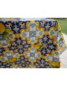 Nappe rectangulaire en plastique avec motif MAJOLIQUE et CITRON.. Dans toutes les tailles... FABRIQUÉE EN ITALIE..!!!