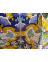 Nappe rectangulaire en plastique avec motif MAJOLIQUE et CITRON.. Dans toutes les tailles... FABRIQUÉE EN ITALIE..!!!