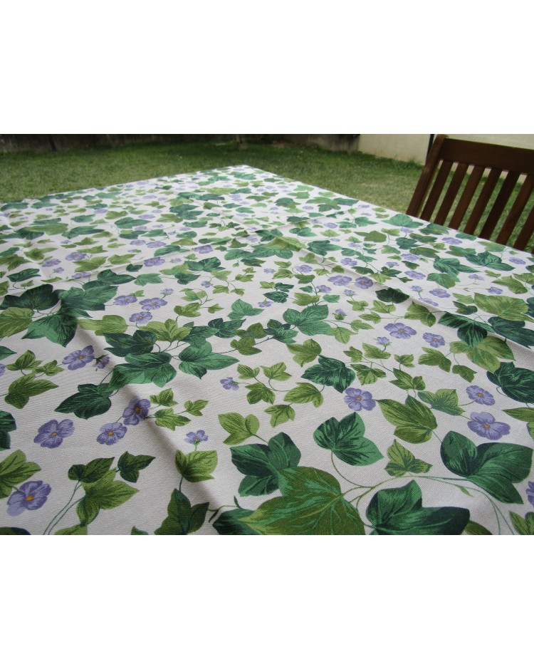 Rechteckige Baumwolltischdecke mit IVY-Muster in allen Größen, 100 % Baumwolle.... HERGESTELLT IN ITALIEN!!!!!