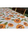 Rechteckige Tischdecke aus Baumwolle mit SONNENBLUMEN-Muster in allen Größen, 100 % Baumwolle.... HERGESTELLT IN ITALIEN!!!!!