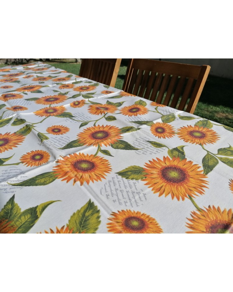 Nappe rectangulaire en coton avec motif TOURNESOL dans toutes les tailles 100% coton.... FABRIQUÉE EN ITALIE !!!!!