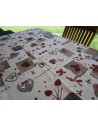 Housse de chaise avec 2 lacets, HOUSSE AMOVIBLE AVEC ZIP....Mesures 40x40..Motif SHABBY HEART..FABRIQUÉ EN ITALIE...100% COTON