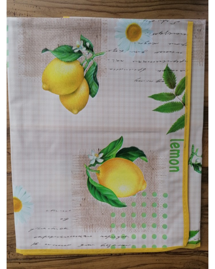 Tovaglia Rettangolare In Plastica Fantasia LIMONI  In Tutte le Misure ..MADE IN ITALY..