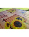 Nappe rectangulaire en plastique avec motif TOURNESOL dans toutes les tailles. FABRIQUÉE EN ITALIE..