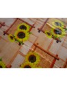 Rectangular Plastic Tablecloth with SUNFLOWER Pattern in all sizes..MADE IN ITALY..