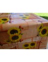 Rectangular Plastic Tablecloth with SUNFLOWER Pattern in all sizes..MADE IN ITALY..