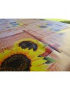 Rectangular Plastic Tablecloth with SUNFLOWER Pattern in all sizes..MADE IN ITALY..