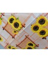 Nappe rectangulaire en plastique avec motif TOURNESOL dans toutes les tailles. FABRIQUÉE EN ITALIE..