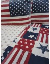 AMERICA Fantasy-Bettgarnitur. Einzelbett, Doppelbett, halbes Quadrat, 100 % Naturfaser-Baumwolle.