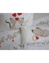 Completo letto Fantasia GATTINI INNAMORATI Colore Beige Singolo-Matrimoniale-Piazza Mezza 100%Cotone ...MADE IN ITALY!!!...
