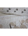 Parure de lit fantaisie KITTENS IN LOVE Couleur beige Simple-Double-Moitié Carré 100% Coton ...MADE IN ITALY!!!...