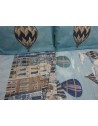 Fantasy-Bettwäsche-Set „Heißluftballons“, hellblaue Farbe, Einzelbett, Doppelbett, halbes Quadrat, 100 % Baumwolle...