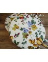 Coprisedia Rotondo Sfoderabili Con 2 Lacci...Misura 40x40...Fantasia FRUTTA E LIMONI... MADE IN ITALY 100% COTONE..!!