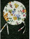 Coprisedia Rotondo Sfoderabili Con 2 Lacci...Misura 40x40...Fantasia FRUTTA E LIMONI... MADE IN ITALY 100% COTONE..!!