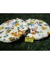 Coprisedia Rotondo Sfoderabili Con 2 Lacci...Misura 40x40...Fantasia FRUTTA E LIMONI... MADE IN ITALY 100% COTONE..!!