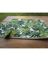 American Cotton Placemat with GREEN PALM LEAF Pattern Size: 50x35 100% Cotton.... MADE IN ITALY!!!!!