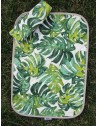 Tischset aus amerikanischer Baumwolle mit GRÜNEM PALMBLATT-Muster, Größe: 50 x 35, 100 % Baumwolle.... HERGESTELLT IN