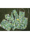 Set de table américain en coton avec motif FEUILLE DE PALMIER VERT Taille : 50x35 100% Coton.... FABRIQUÉ EN ITALIE !!!!!