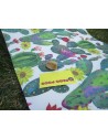 Tapis au mètre avec motif CACTUS en tissu hydrofuge..Fond antidérapant....Euro 0,10 centimes par mètre....FABRIQUÉ EN ITALIE!!!!