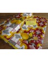 Rectangular Plastic Tablecloth MAIOLICA Pattern Red Color Size: 140x240 ..MADE IN ITALY..!!!!