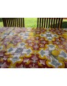 Nappe rectangulaire en plastique motif MAIOLICA couleur rouge Taille: 140x240 ..FABRIQUÉE EN ITALIE..!!!!