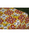 Rectangular Plastic Tablecloth MAIOLICA Pattern Red Color Size: 140x240 ..MADE IN ITALY..!!!!