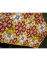 Nappe rectangulaire en plastique motif MAIOLICA couleur rouge Taille: 140x240 ..FABRIQUÉE EN ITALIE..!!!!