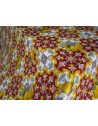 Rectangular Plastic Tablecloth MAIOLICA Pattern Red Color Size: 140x240 ..MADE IN ITALY..!!!!