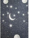 Design-Bettgarnitur „Mond und Sterne“, Größe: Einzelbett, Doppelbett, halbes Quadrat... 100 % Naturfaser-Baumwolle