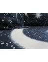 Design-Bettgarnitur „Mond und Sterne“, Größe: Einzelbett, Doppelbett, halbes Quadrat... 100 % Naturfaser-Baumwolle