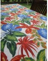 Rectangular Cotton Tablecloth with TROPICAL Pattern..In all sizes 100% Cotton....MADE IN ITALY!!!!!