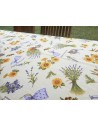 Tovaglia Rettangolare in Cotone Fantasia  LAVANDA E GIRASOLI In Tutte Le Misure 100% Cotone.... MADE IN ITALY!!!!!