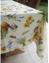 Rectangular Cotton Tablecloth LAVENDER AND SUNFLOWERS Pattern In All Sizes 100% Cotton.... MADE IN ITALY!!!!!