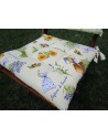 Rechteckige Tischdecke aus Baumwolle mit LAVENDEL- UND SONNENBLUMEN-Muster in allen Größen. 100 % Baumwolle.... HERGESTELLT IN