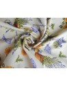 Rechteckige Tischdecke aus Baumwolle mit LAVENDEL- UND SONNENBLUMEN-Muster in allen Größen. 100 % Baumwolle.... HERGESTELLT IN